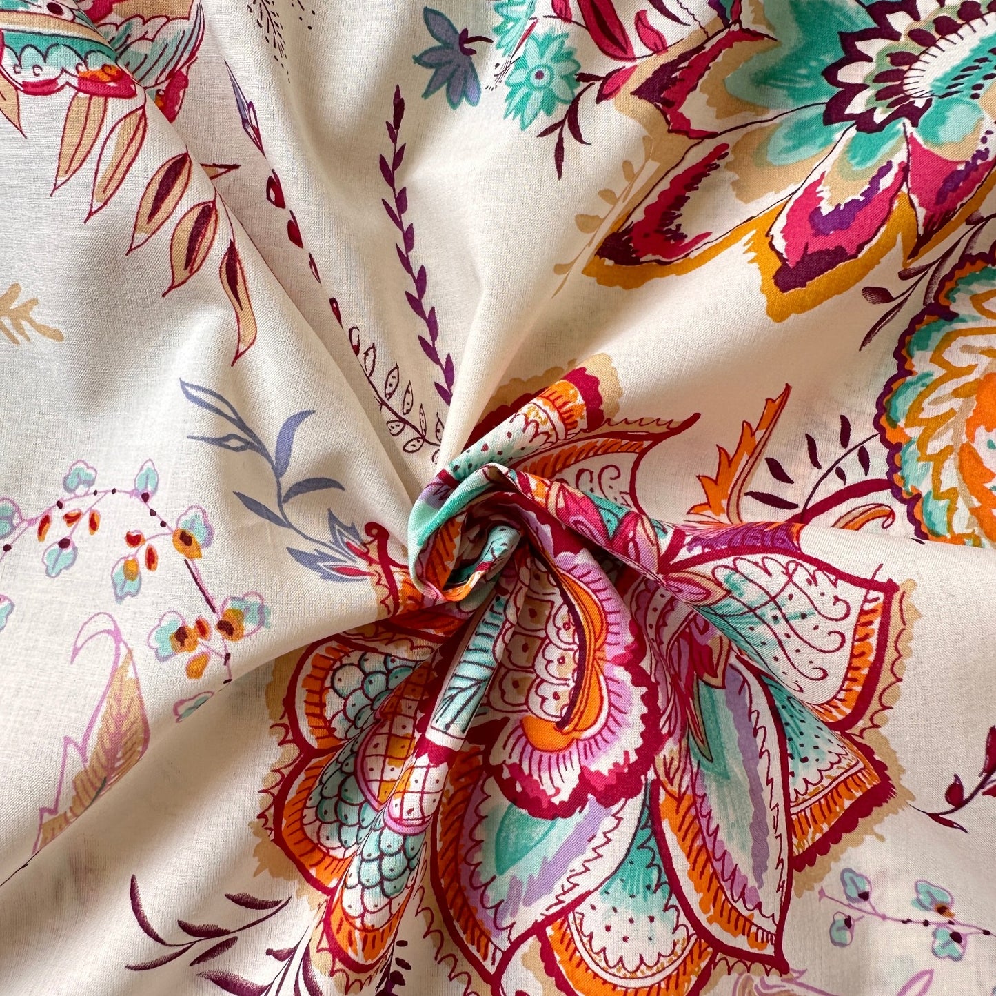 Tropical Paisley Cotton Fabric