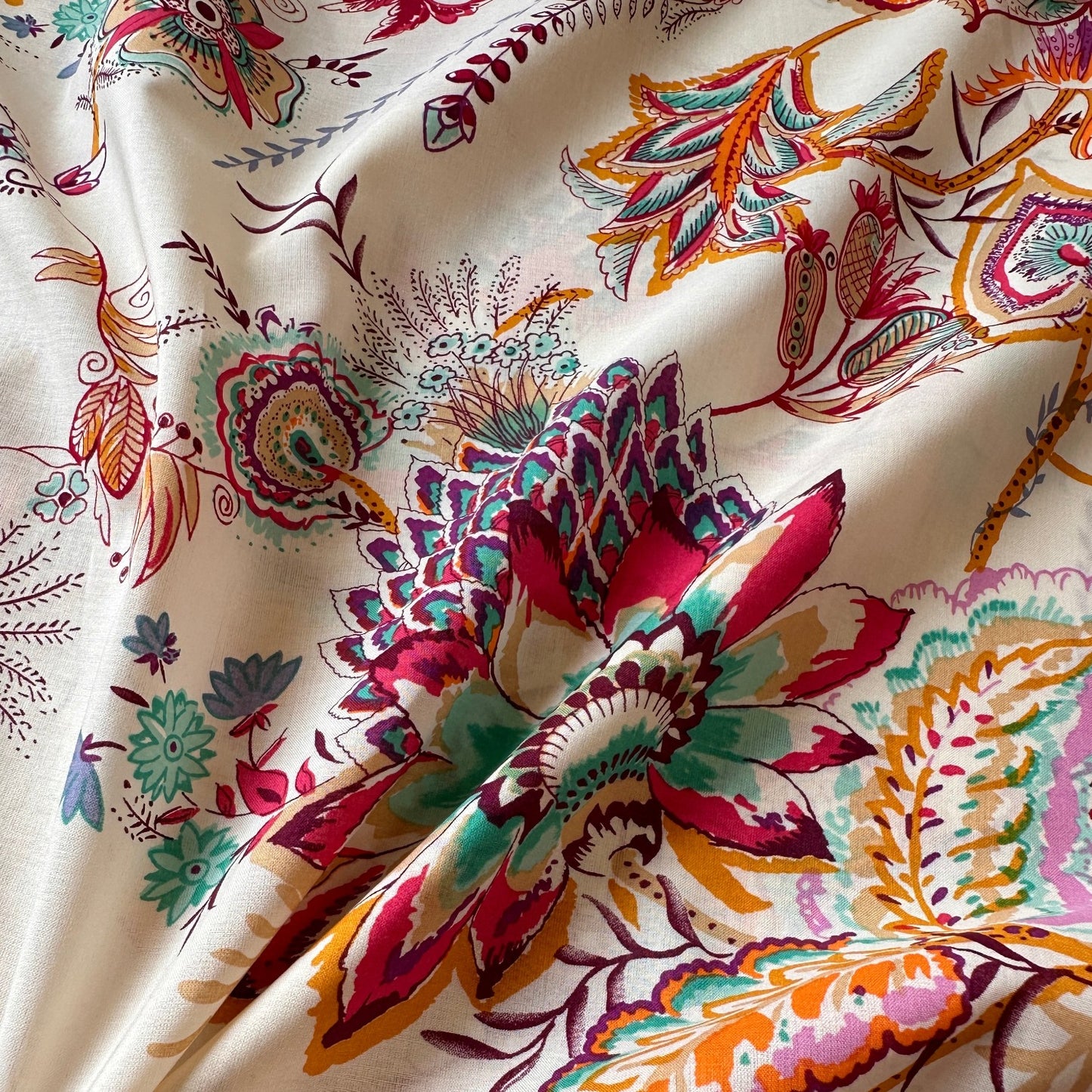 Tropical Paisley Cotton Fabric