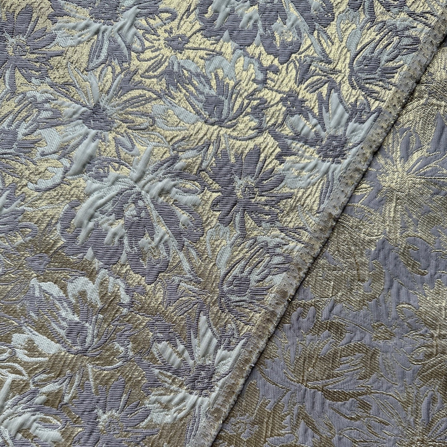 Sparkly Flowers Brocade Fabric