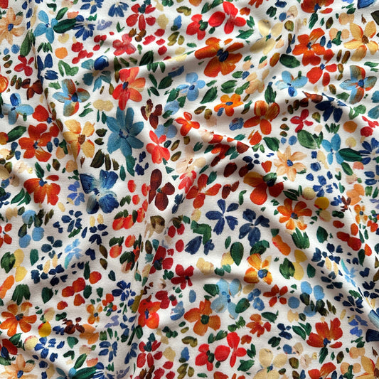 Spring Florals Viscose Jersey Fabric