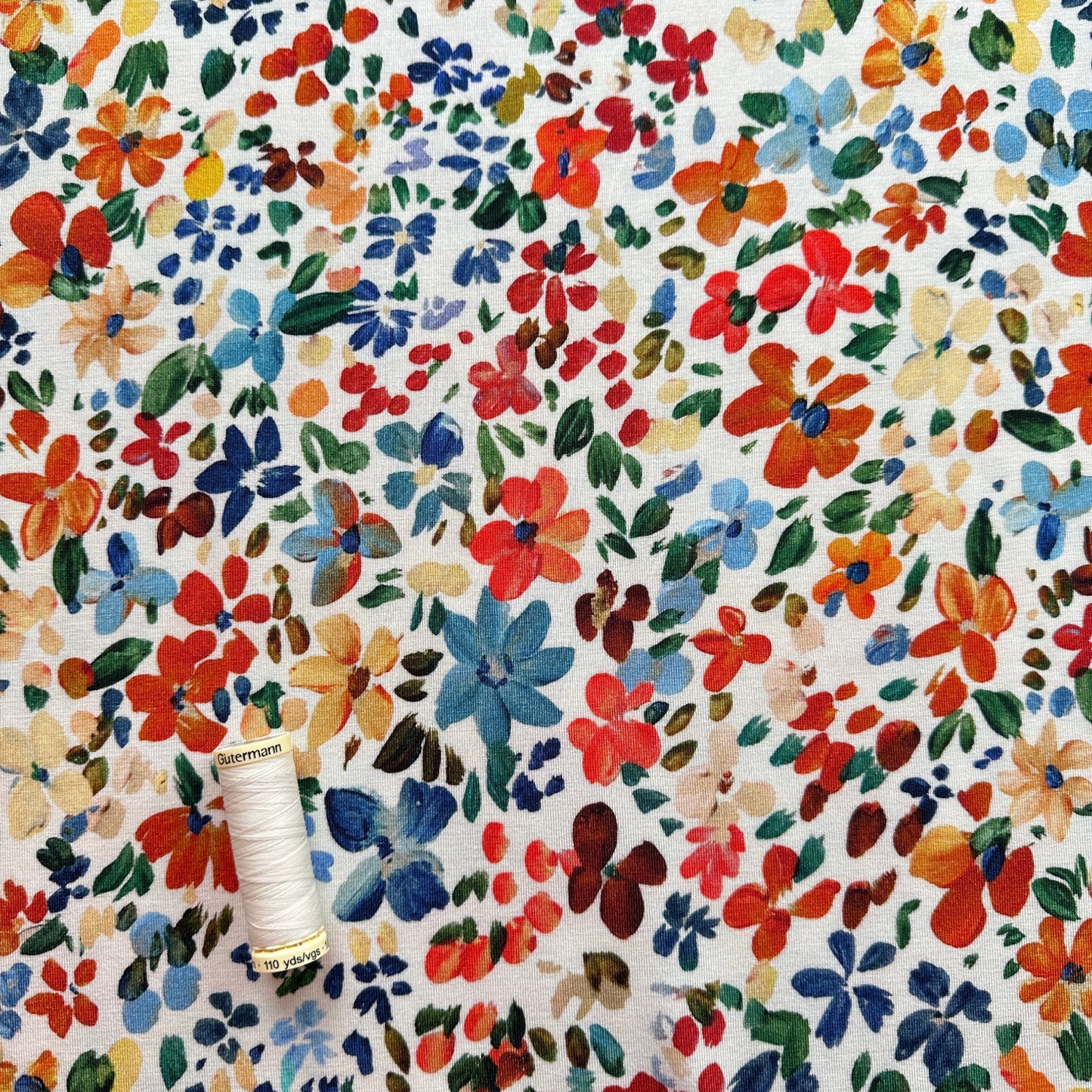 Spring Florals Viscose Jersey Fabric