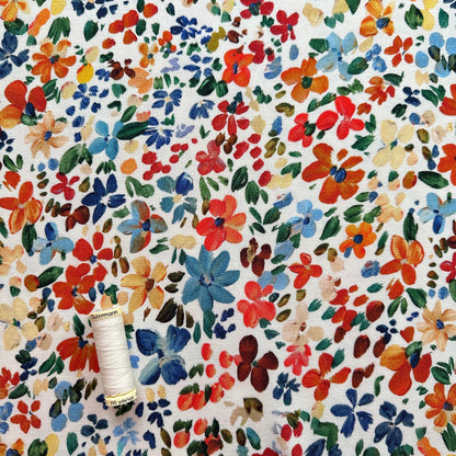 Spring Florals Viscose Jersey Fabric