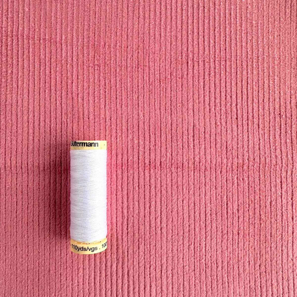 Stretch Cotton Corduroy Fabric in Old Rose