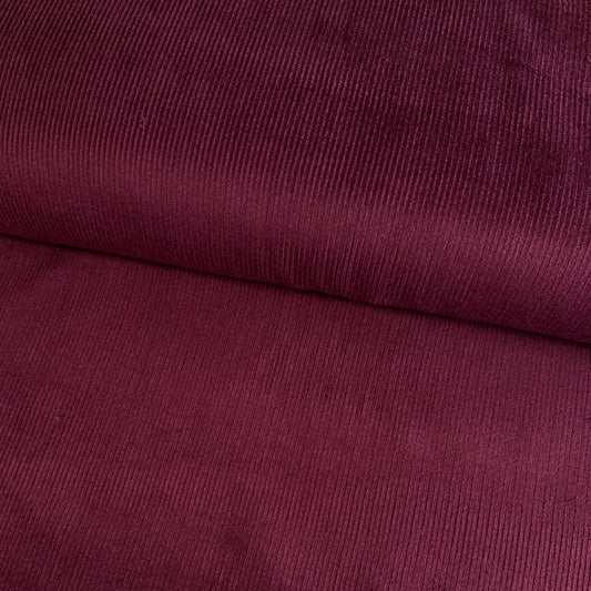 Stretch Cotton Corduroy Fabric in Wine