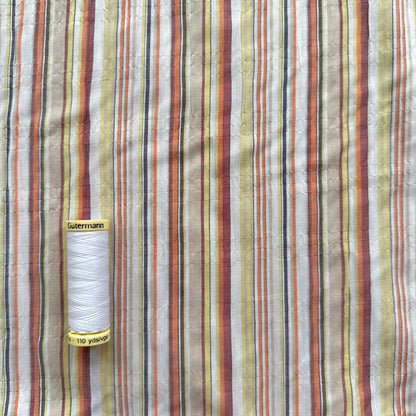 Stripe Cotton Fabric in Orange, Red & Yellow