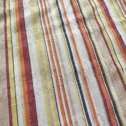 Stripe Cotton Fabric in Orange, Red & Yellow
