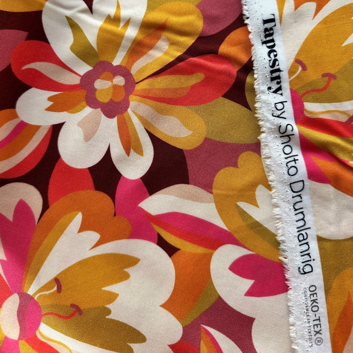 Tapestry Rayon Fabric in Flame - Dashwood Studio / Sholto Drumlanrig