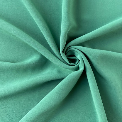 Textured Viscose Fabric in Muted Teal Green