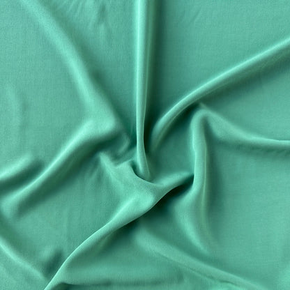 Textured Viscose Fabric in Muted Teal Green