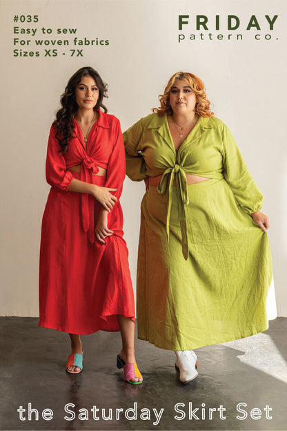 The Saturday Skirt Set Sewing Pattern - Friday Pattern Company