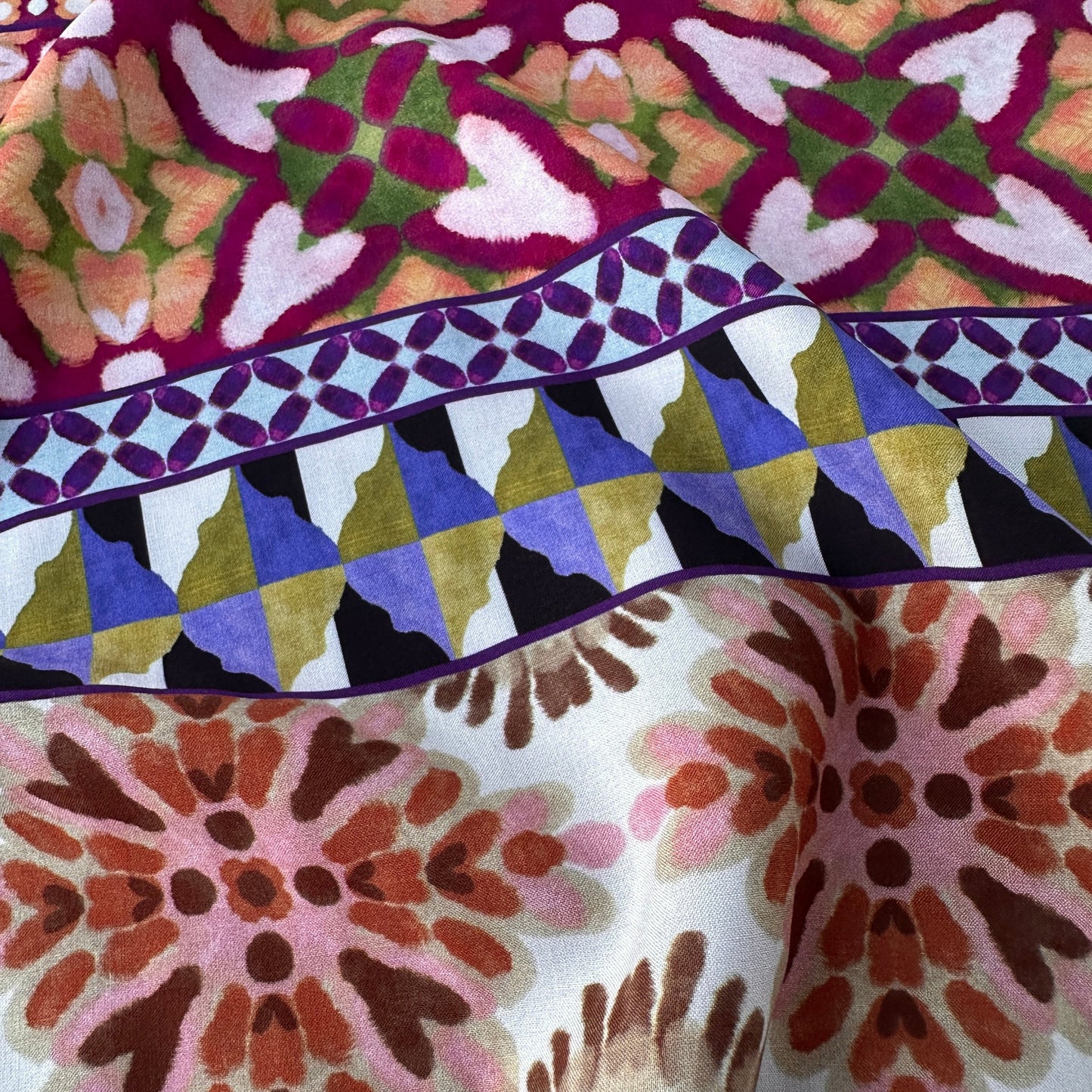 Tiles Tencel Lawn Dress Fabric for Sewing