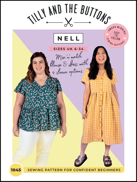 Nell Blouse and Dress Sewing Pattern - Tilly and the Buttons