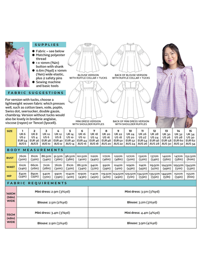 Marnie Blouse and Mini Dress Sewing Pattern - Tilly and the Buttons