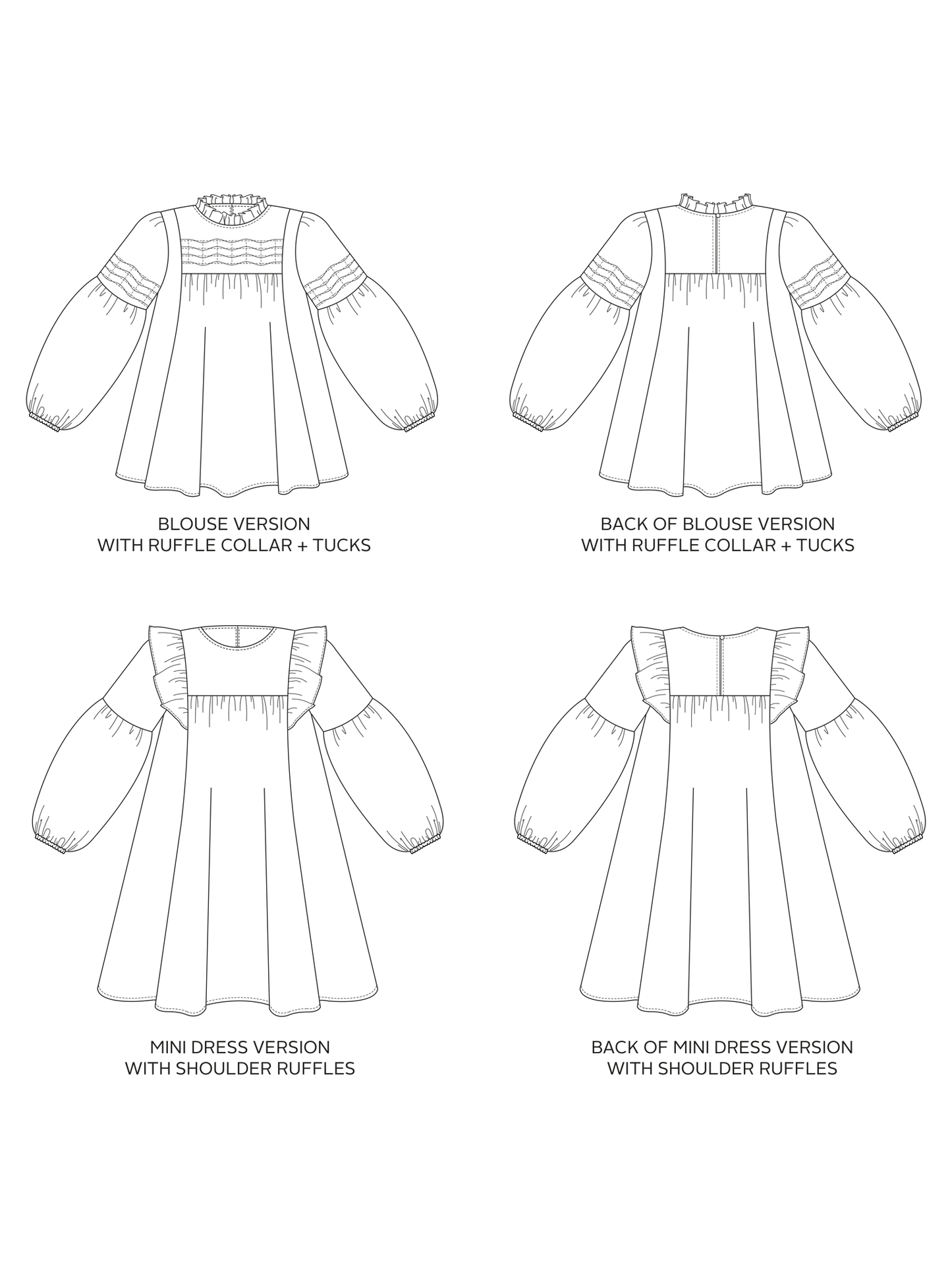 Marnie Blouse and Mini Dress Sewing Pattern - Tilly and the Buttons