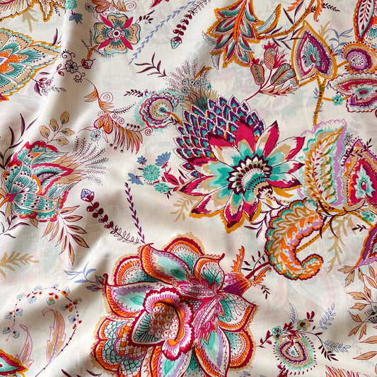 Tropical Paisley Cotton Fabric