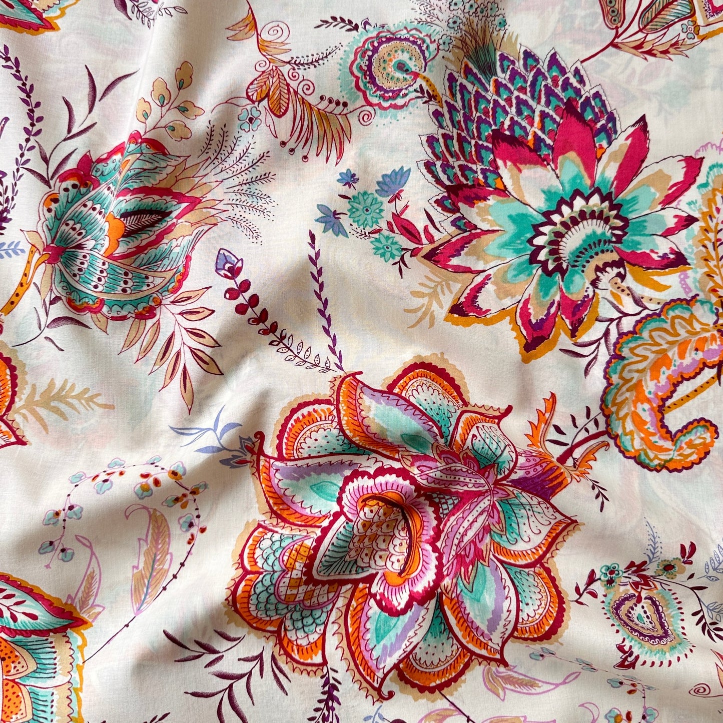 Tropical Paisley Cotton Fabric