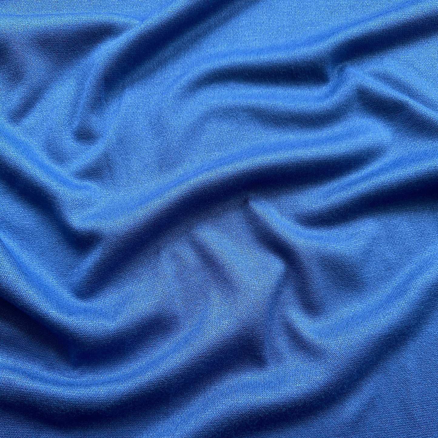 Viscose Blend Knit Fabric in Sapphire Blue