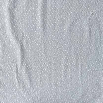 White Embroidered Cotton Lawn Fabric