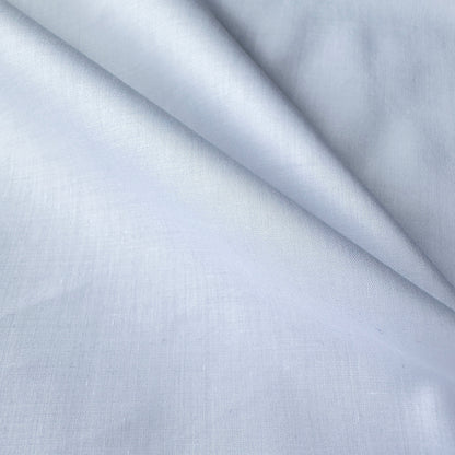 Close up of supima pima cotton lawn fabric in white