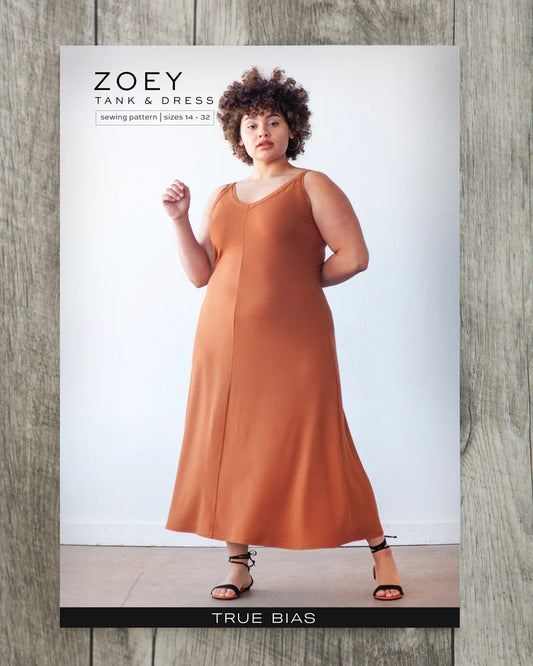 Zoey Tank & Dress Sewing Pattern (Size 14 - 30) - True Bias