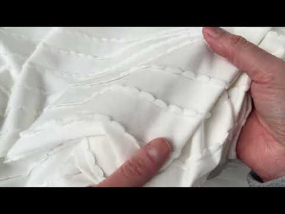 Video of Ruffles Cotton Jersey Fabric in Off White