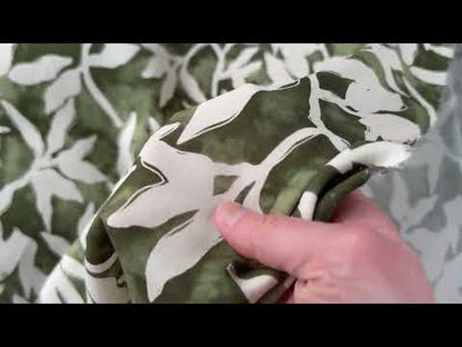 Leaves Lyocell Fabric in Green