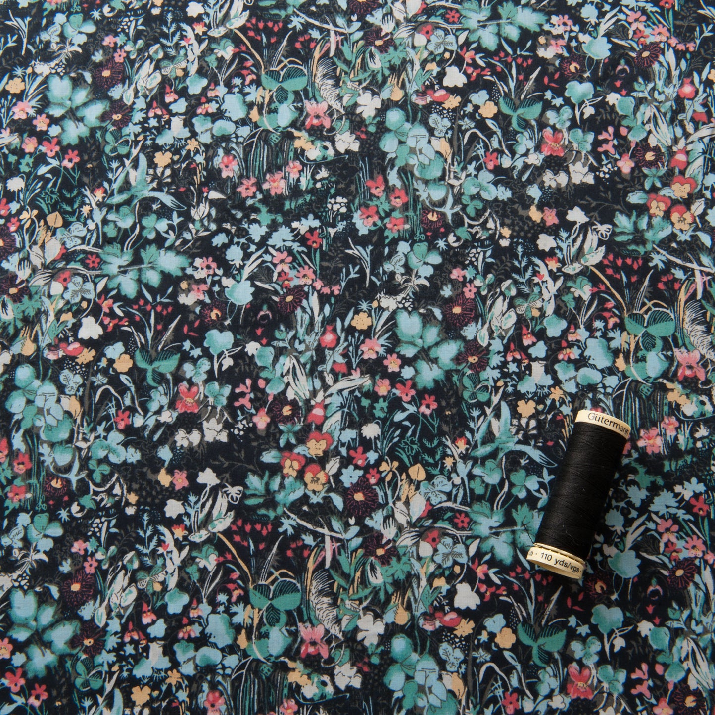 Annette Pima Cotton Lawn Fabric in Black