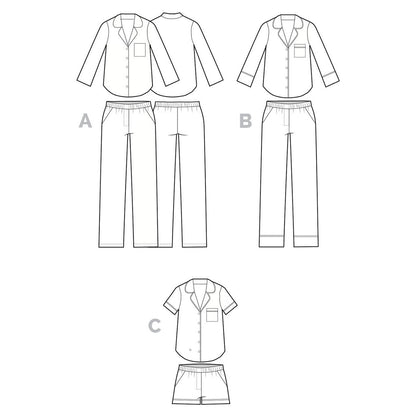 Carolyn Pajamas Sewing Pattern - Closet Core Patterns