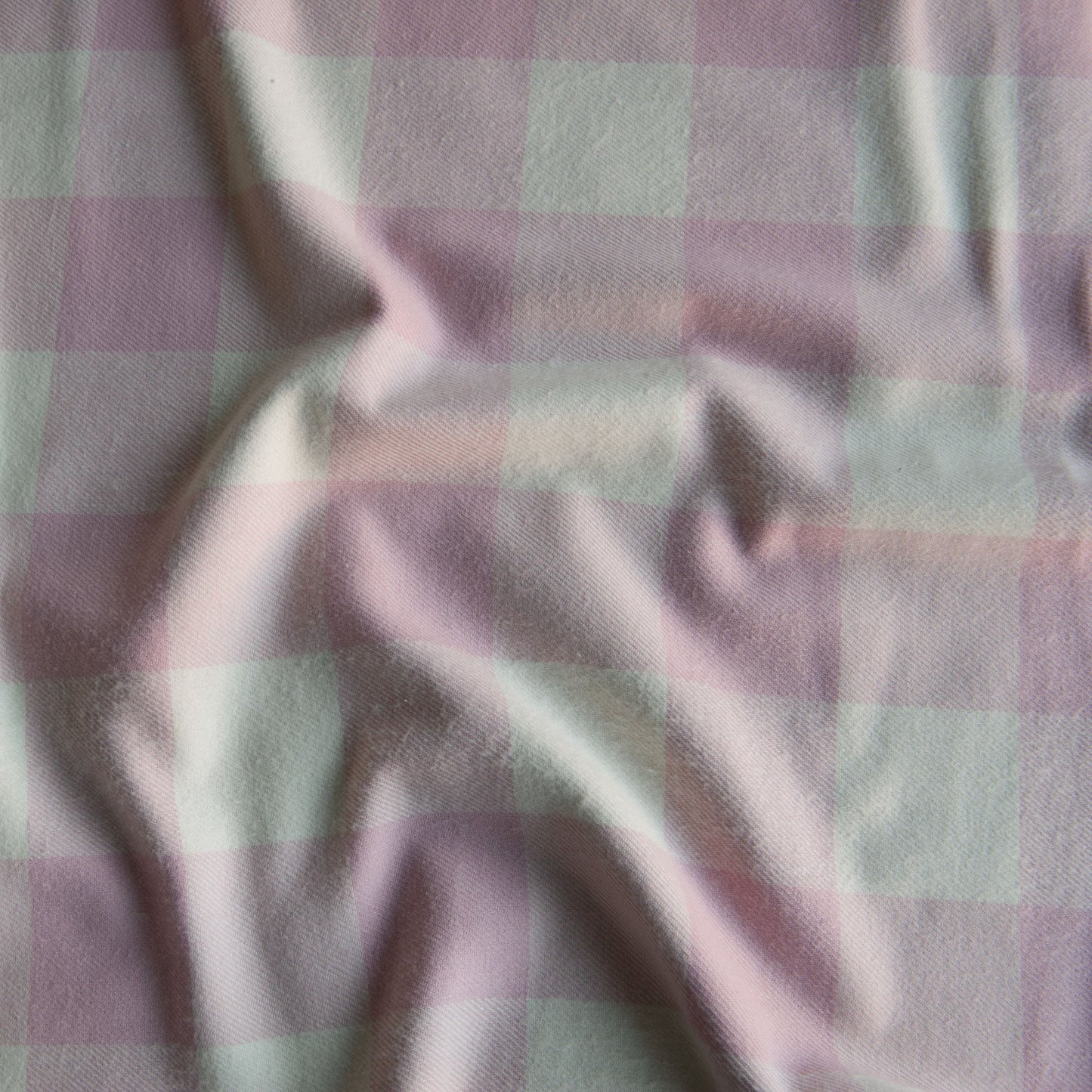 Checked Brushed Cotton Fabric in Pink - SECOND - 45cm Piece
