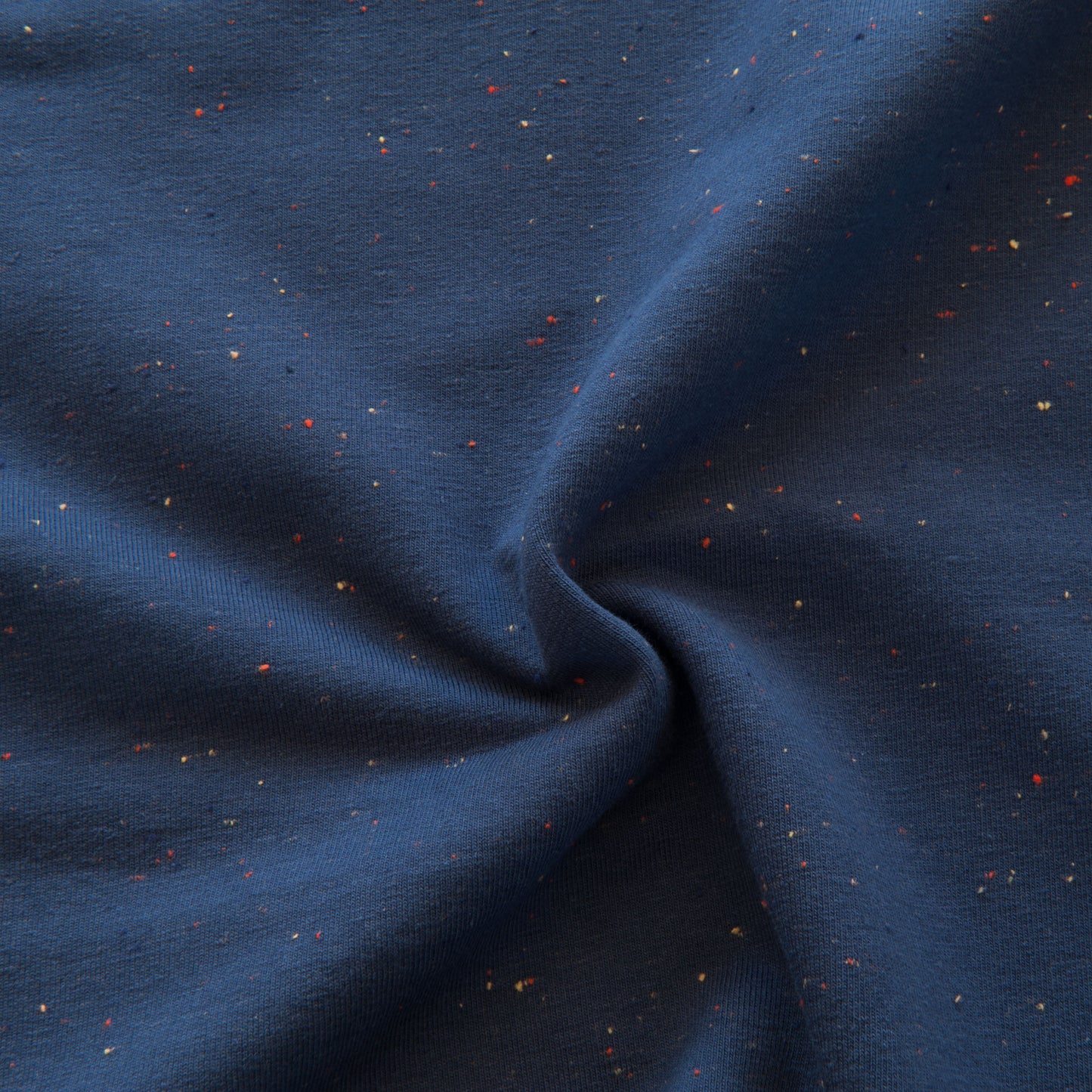 Cosy Colours Flecked Sweatshirt Fabric in Navy