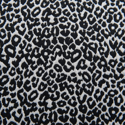 Black and White Leopard Jacquard Knit