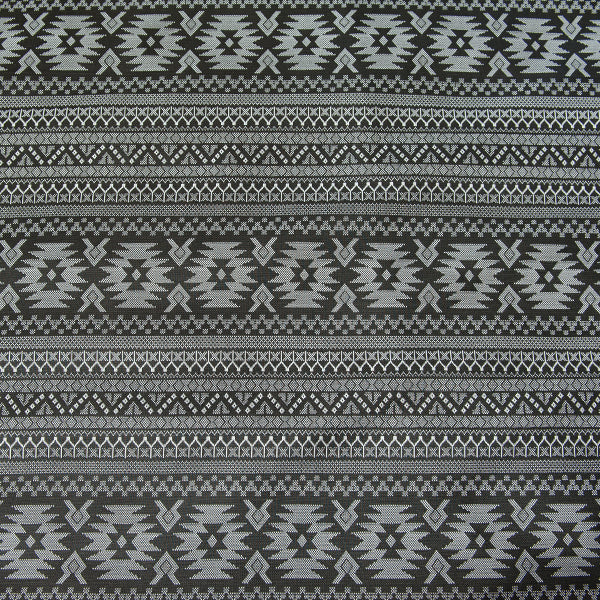 Black Aztec Patterned Jersey Dressmaking Fabric