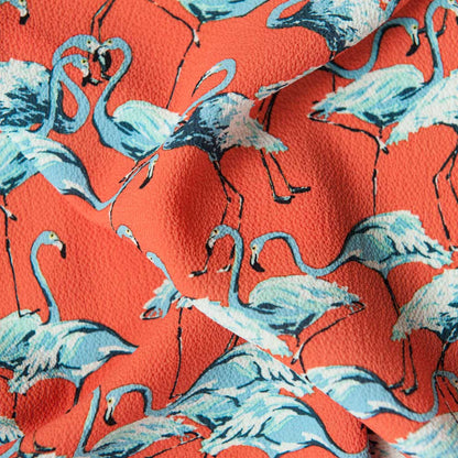 Flamingo Polyester Popcorn Crepe - 60cm Piece