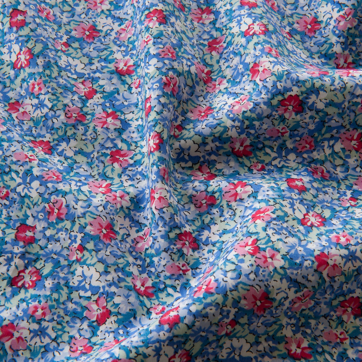 Deborah Pima Cotton Lawn Fabric in Blue