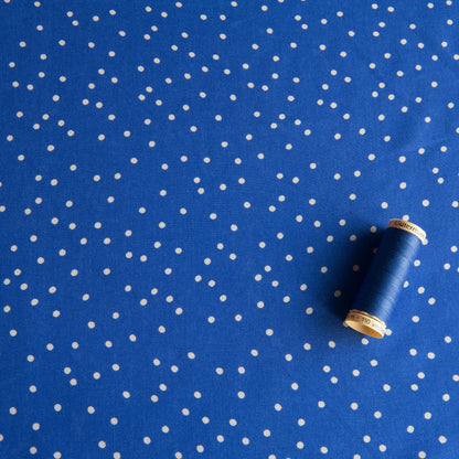 Dotty Viscose Fabric in Blue