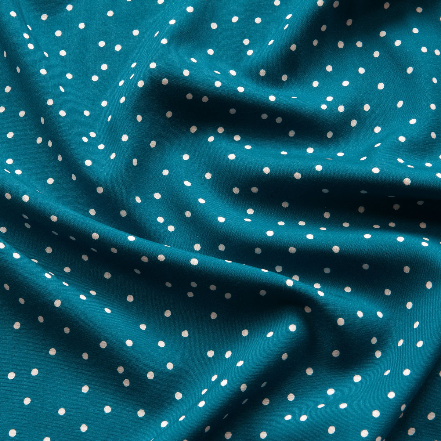Dotty Viscose Fabric in Teal