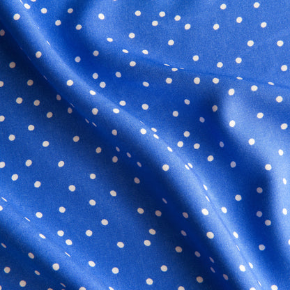 Dotty Viscose Fabric in Blue