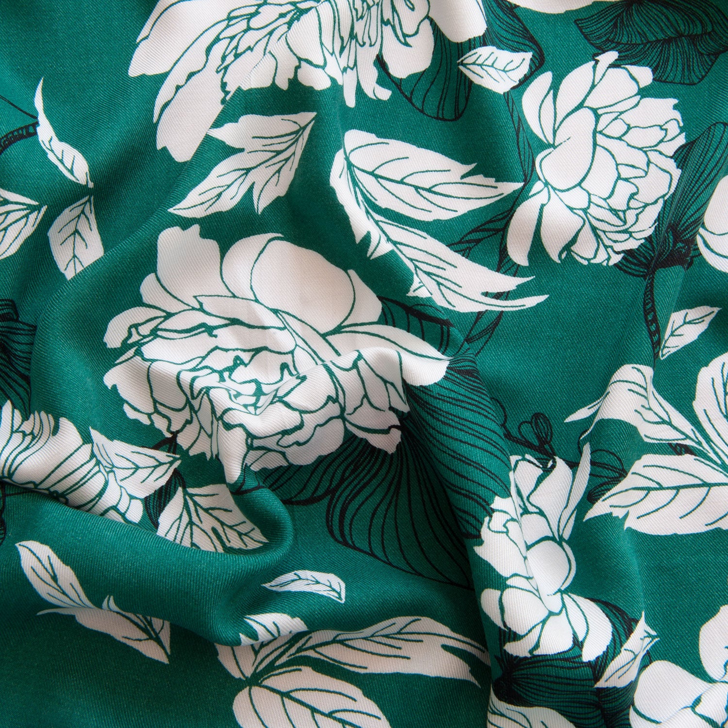 Emerald Floral Viscose Twill - FAULTY - 50cm Piece – Sew Sew Sew