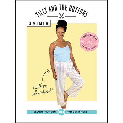 Jaimie Pyjama Bottoms and Shorts Sewing Pattern - Tilly and the Buttons (Old Version UK Size 4 - 24)