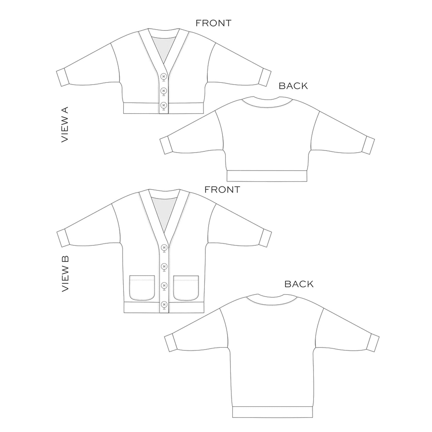 Marlo Sweater Sewing Pattern (Size 0-18) by True Bias