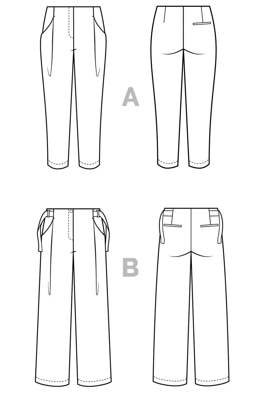 Closet Core / Printed Sewing Pattern / Sasha Trousers