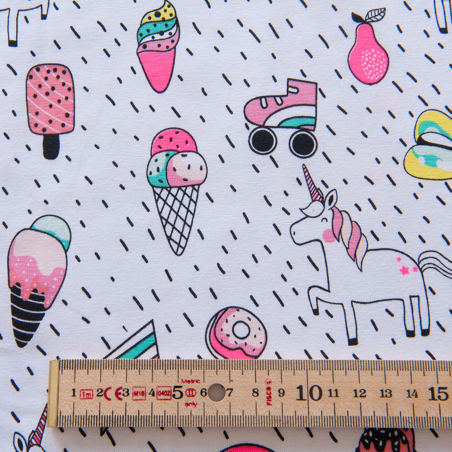 Neon Unicorn Party Cotton Jersey