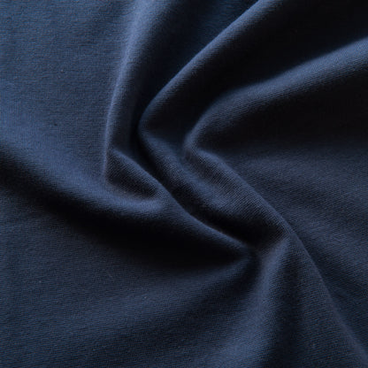 Organic Cotton Tubular Ribbing Fabric in Navy