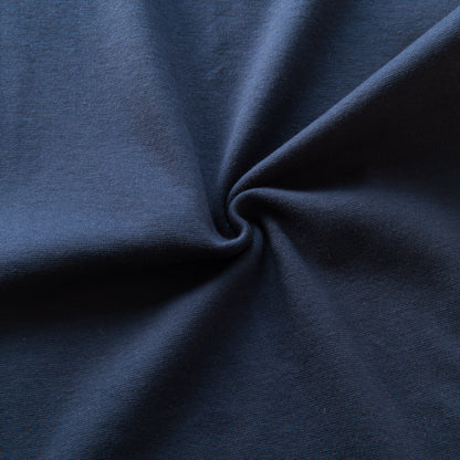 Organic Cotton Tubular Ribbing Fabric in Navy