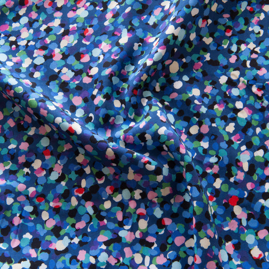Party Spot Rayon Fabric in Royal - Dashwood Studio / Rachel Parker