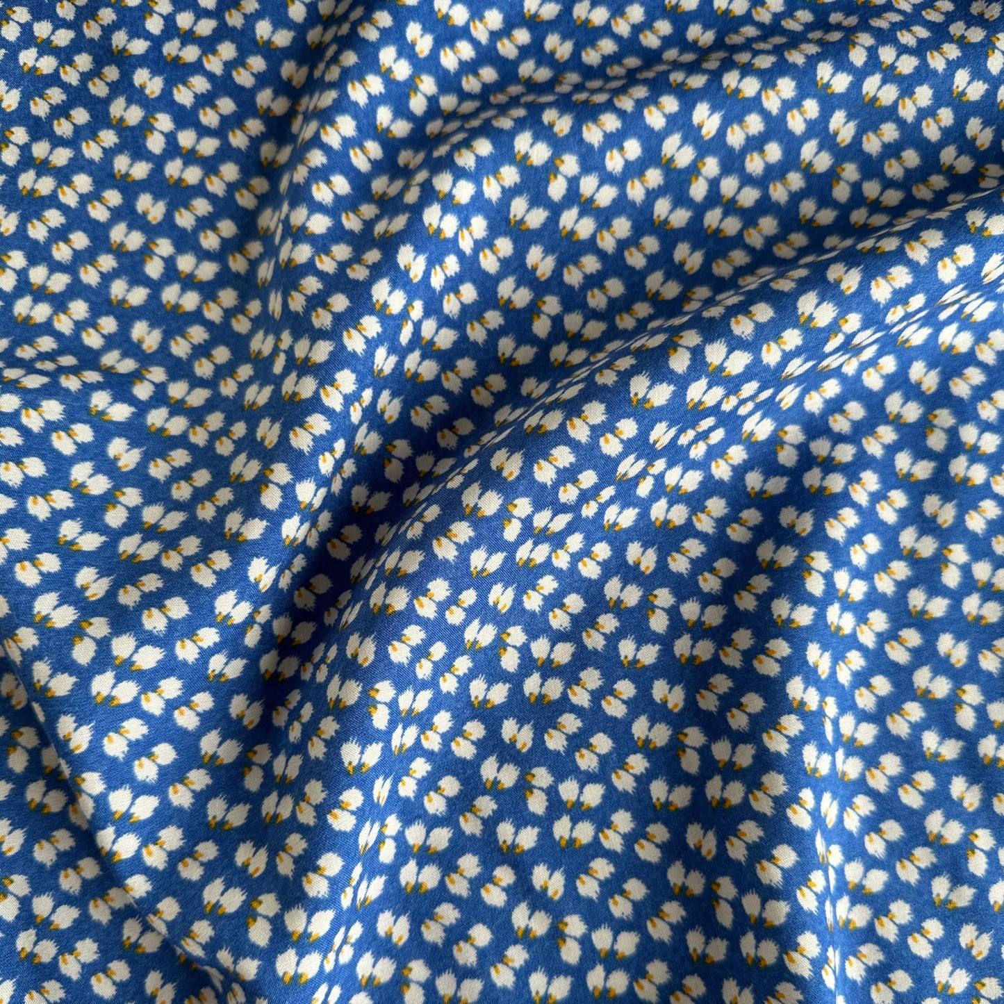 Petal Viscose Fabric in Blue