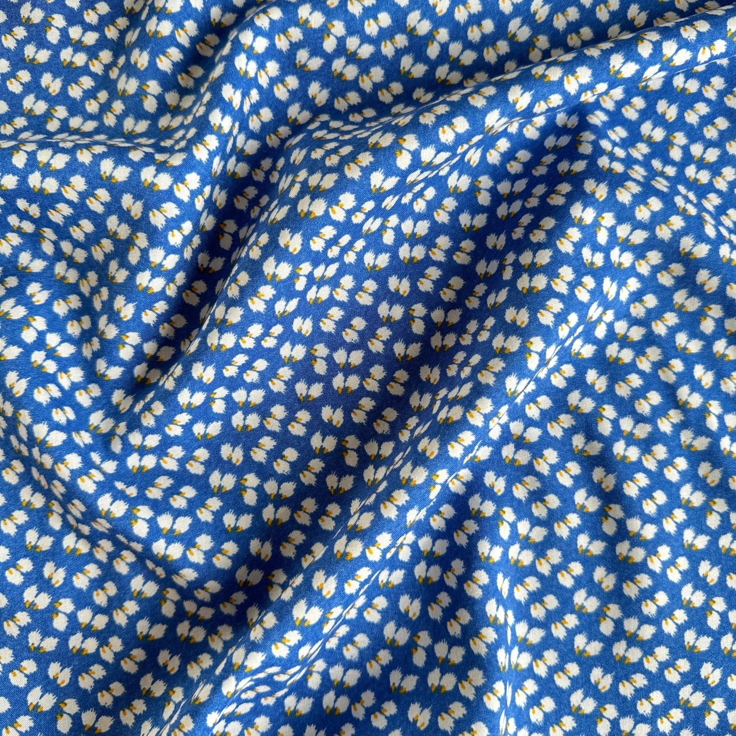 Petal Viscose Fabric in Blue