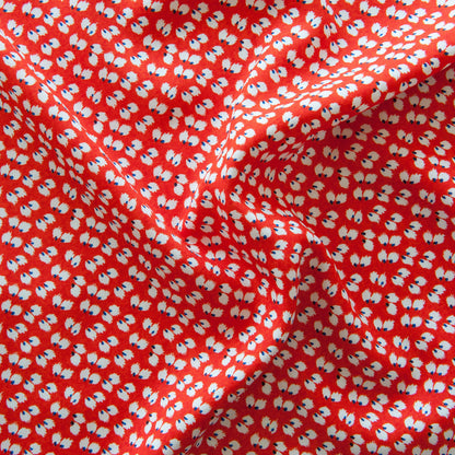 Petal Viscose Fabric in Poppy - 80cm Piece