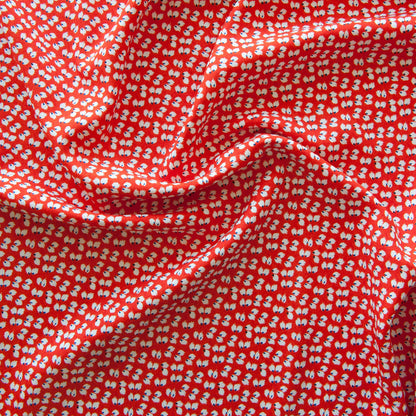 Petal Viscose Fabric in Poppy - 80cm Piece