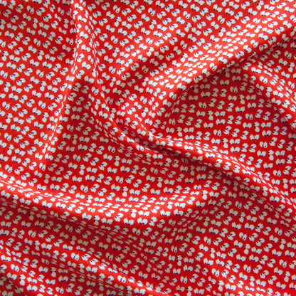 Petal Viscose Fabric in Poppy - 80cm Piece